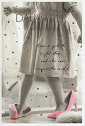 Daughter Happy Birthday Card Girl In Mums Pink Shoes Photo Design Lovely Verse