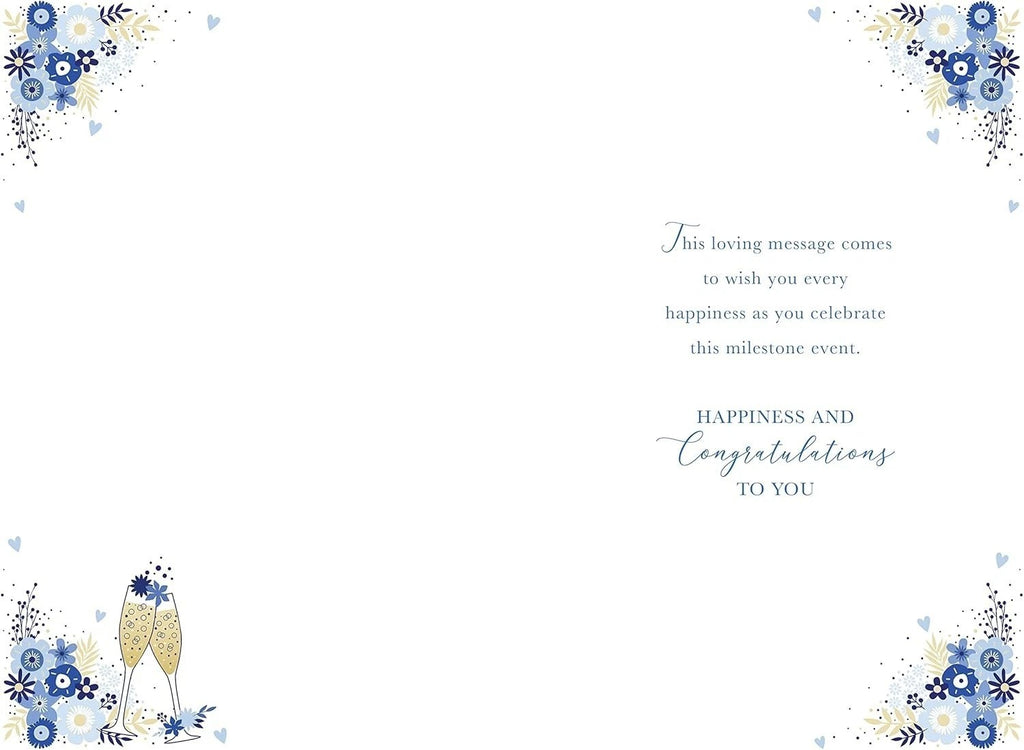 Sapphire 45th Wedding Anniversary Card 45 Years Large Couple Husband & Wife Blue