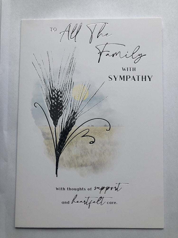 To All The Family Sympathy Condolence Card