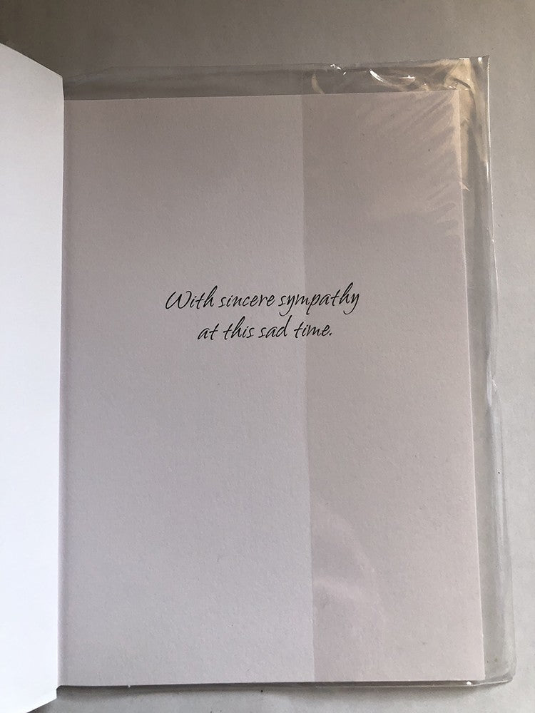 With Sympathy Condolence Card In The Loss Of Your Loved One Flowers