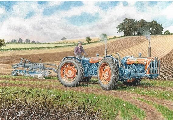 Doe Triple-D Or Doe Dual Drive Tractor Design Open Christmas Blank Birthday Card