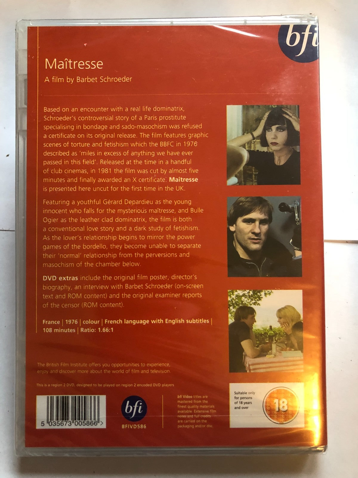 Maitresse (18) DVD Brand New UK Release Genuine Fast Region 2 PAL New Sealed