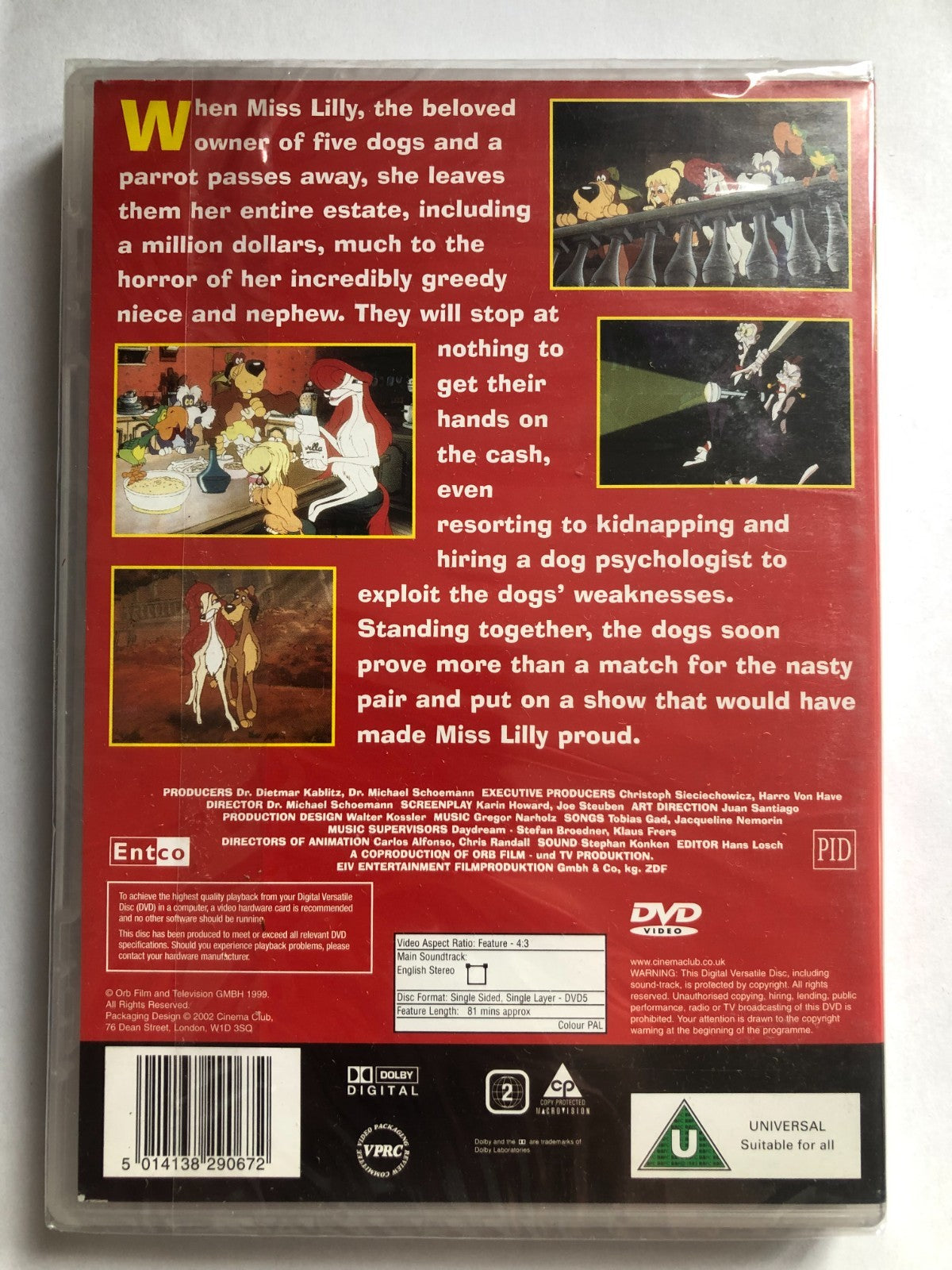 Millionaire Dogs DVD Brand New UK Release Genuine Fast Region 2 PAL New Sealed