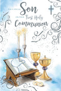 Son First Holy Communion Card Modern Quality 15x23cm Free UK P&P NMT057