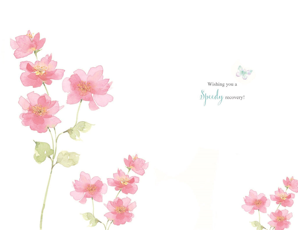 Get Well Greeting Card Sending You Wishes as You Flower Design