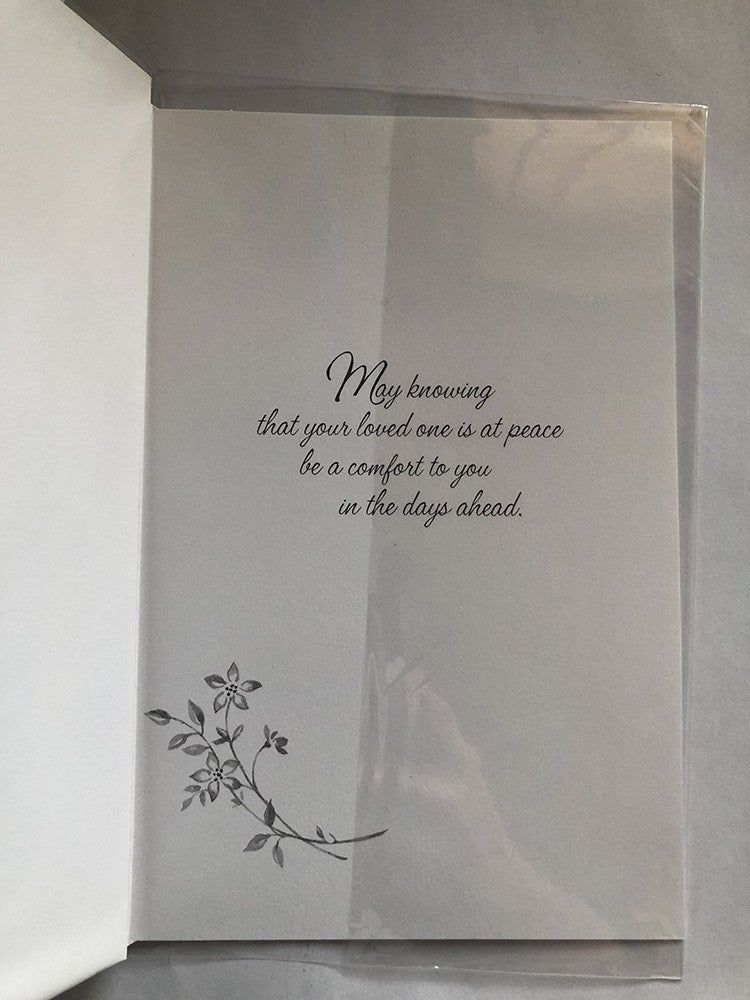 With Sympathy Condolence Card In The Sad Loss Of Your Wife Vase Flowers
