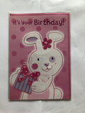 Open Female Happy Birthday Card Cute Rabbit Gift