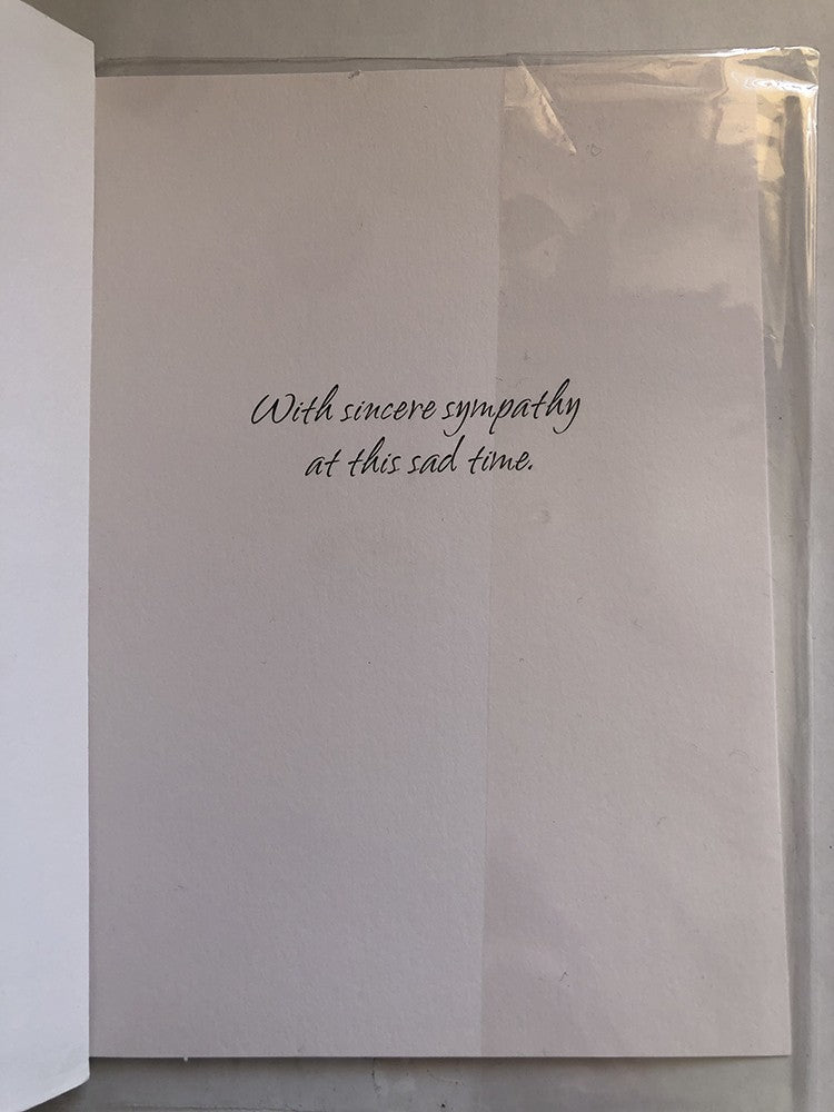 With Sympathy Condolence Card From Both Of Us Flower Swirls