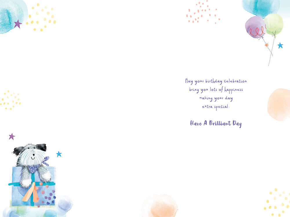 Brother Happy Birthday Card You're One In A Million Cute Dog Birthday