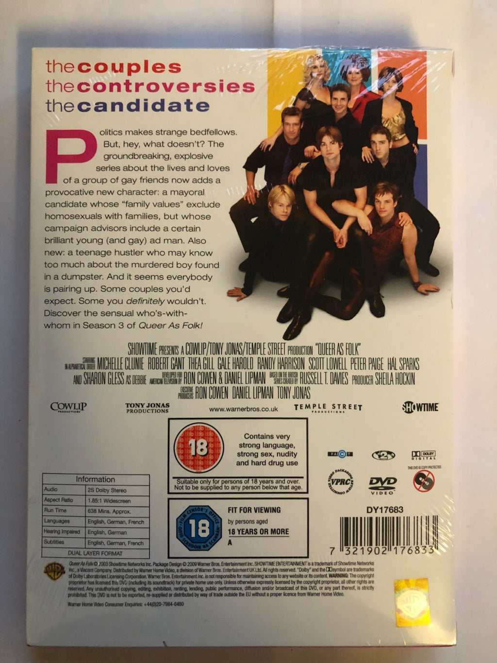 Queer As Folk Season 3 (2008) Michelle Clunie 4 discs DVD Region 2 New & Sealed