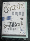Cousin Happy Birthday Card Stars Enjoy Have A Brilliant Day