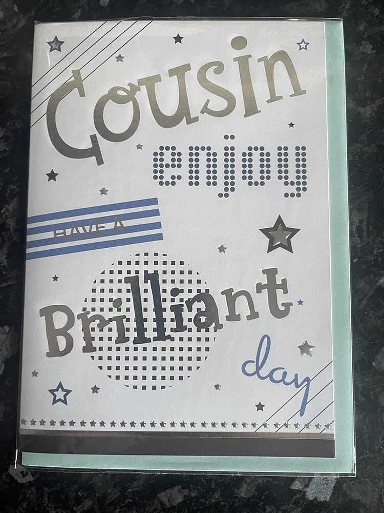 Cousin Happy Birthday Card Stars Enjoy Have A Brilliant Day