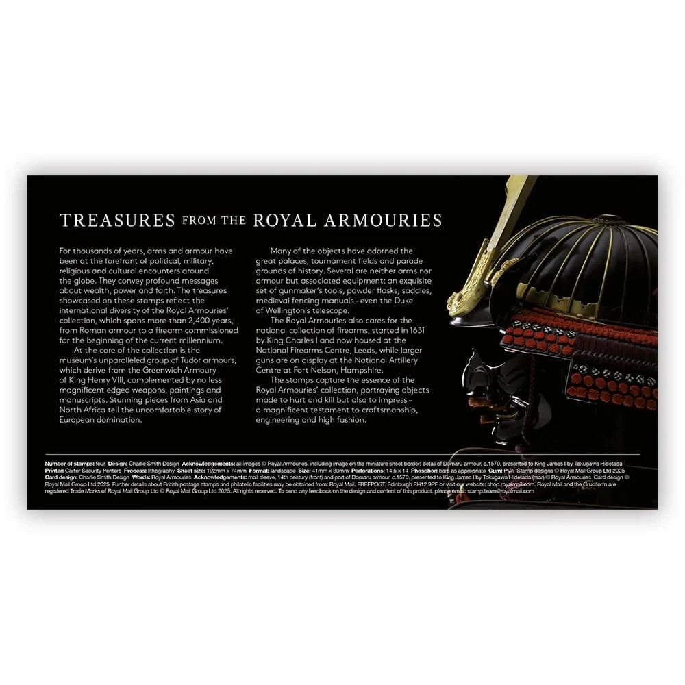 GB 2025 ROYAL ARMOURIES PRESENTATION PACK No. 660 - STAMPS & MINISHEET