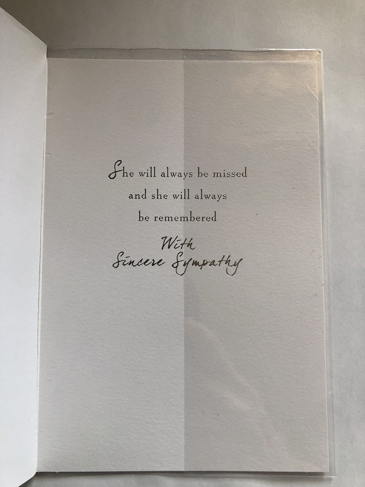With Sympathy Condolence Card On The Loss Of Your Dear Sister Tree Branch Blue