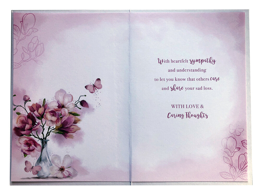 Daughter Sympathy Condolence Card Sad Loss Of Your Flowers Design Bereavement