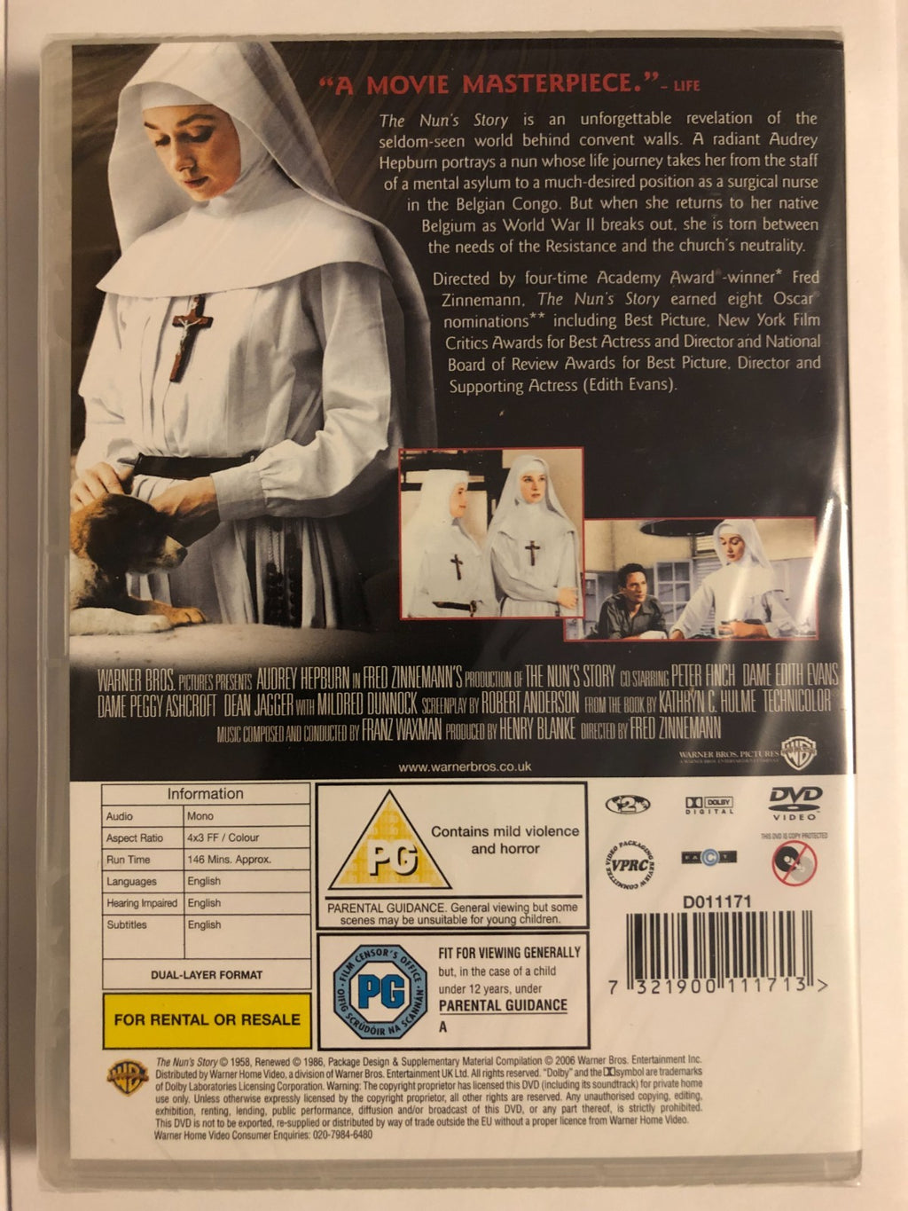 The Nuns Story (2006) Audrey Hepburn Zinnemann DVD Region 2 New & Sealed