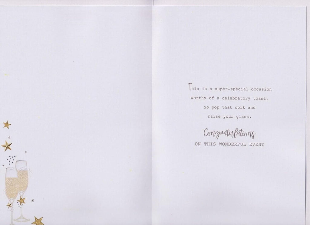 Pearl Anniversary Card  Son & Daughter-in-Law  Champagne Design 30th  15x23cm