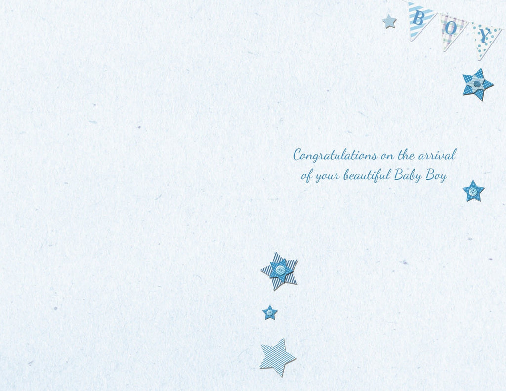 Baby Boy Birth Card Congratulations A Little New Baby