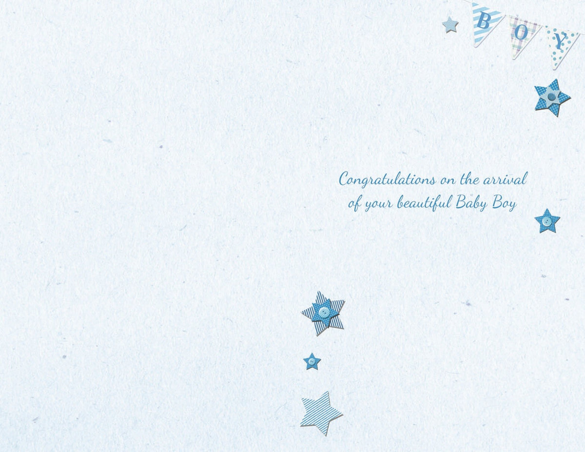 Baby Boy Birth Card Congratulations A Little New Baby
