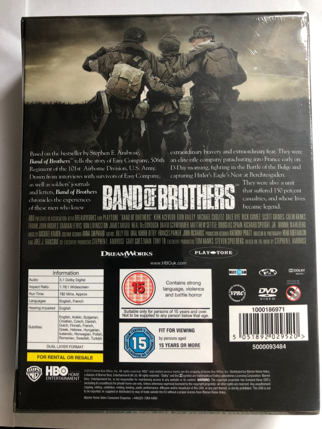 Band Of Brothers The Complete Series 6-Disc DVD New Factory Sealed UK Genuine