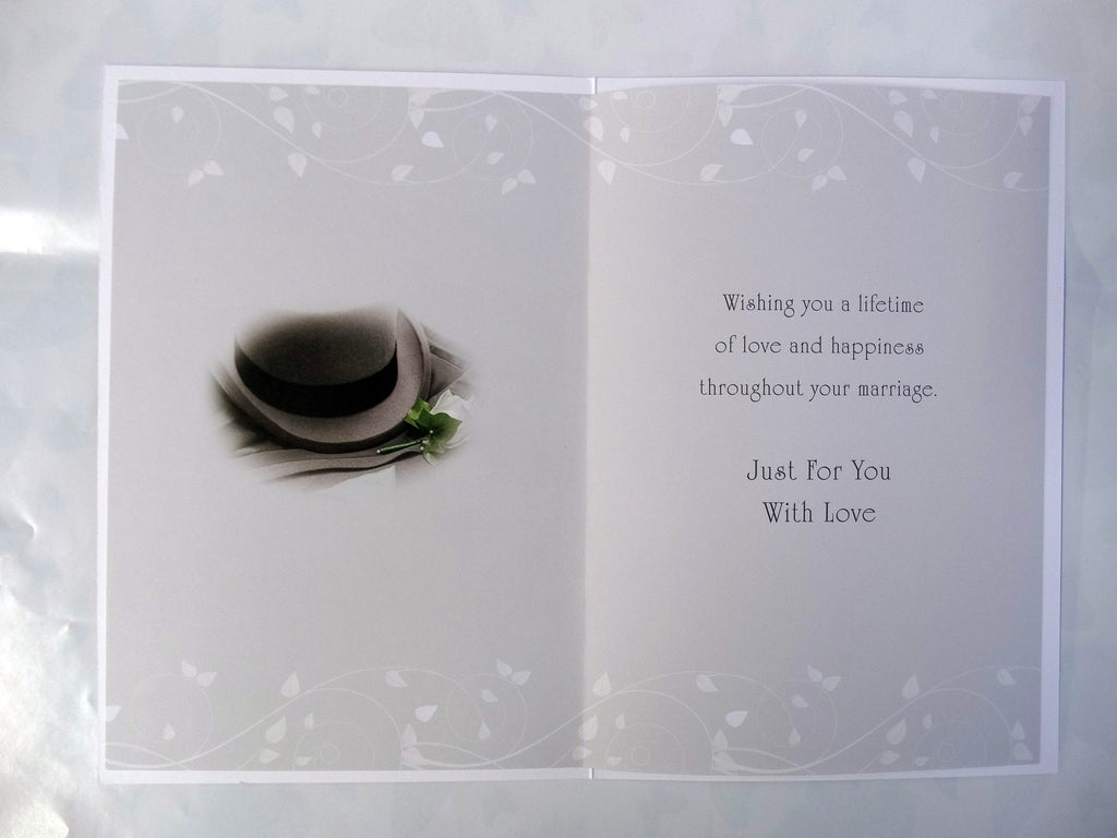 Cousin Wedding Card Congratulations To A Great On Your Big Day Modern Top Hat