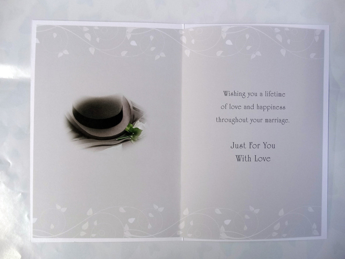 Cousin Wedding Card Congratulations To A Great On Your Big Day Modern Top Hat