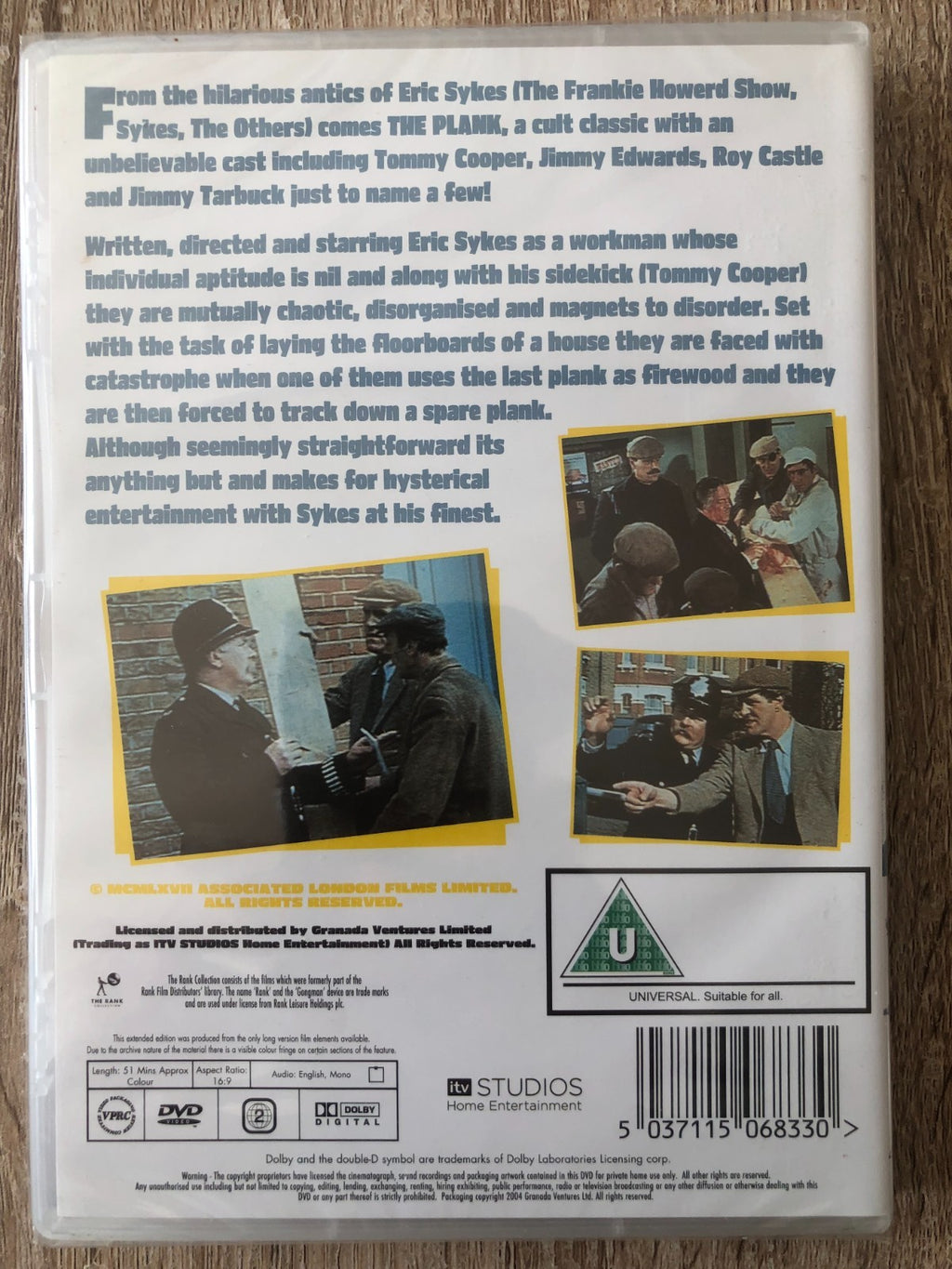 The Plank (DVD) Graham Stark Stratford Johns Eric Sykes Tommy Cooper New Sealed