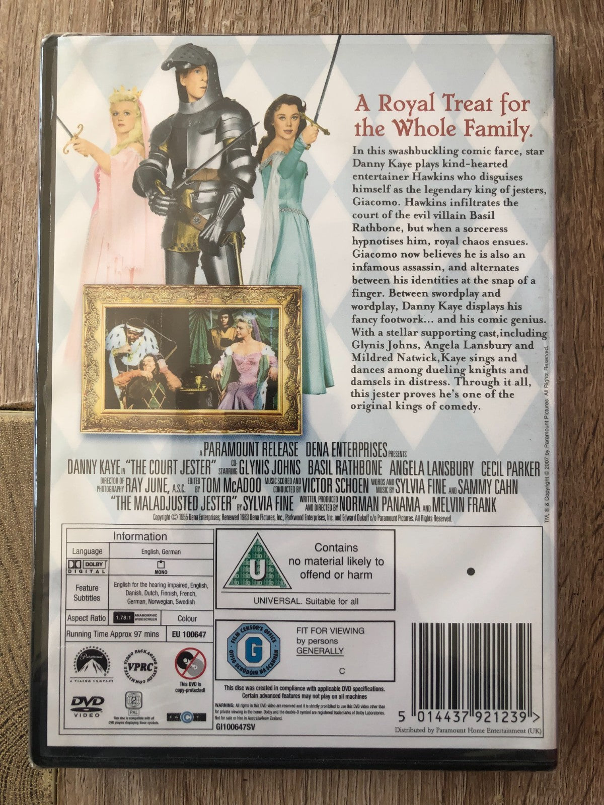 Court Jester, The DVD Brand New UK Release Genuine Fast Region 2 PAL New &Sealed