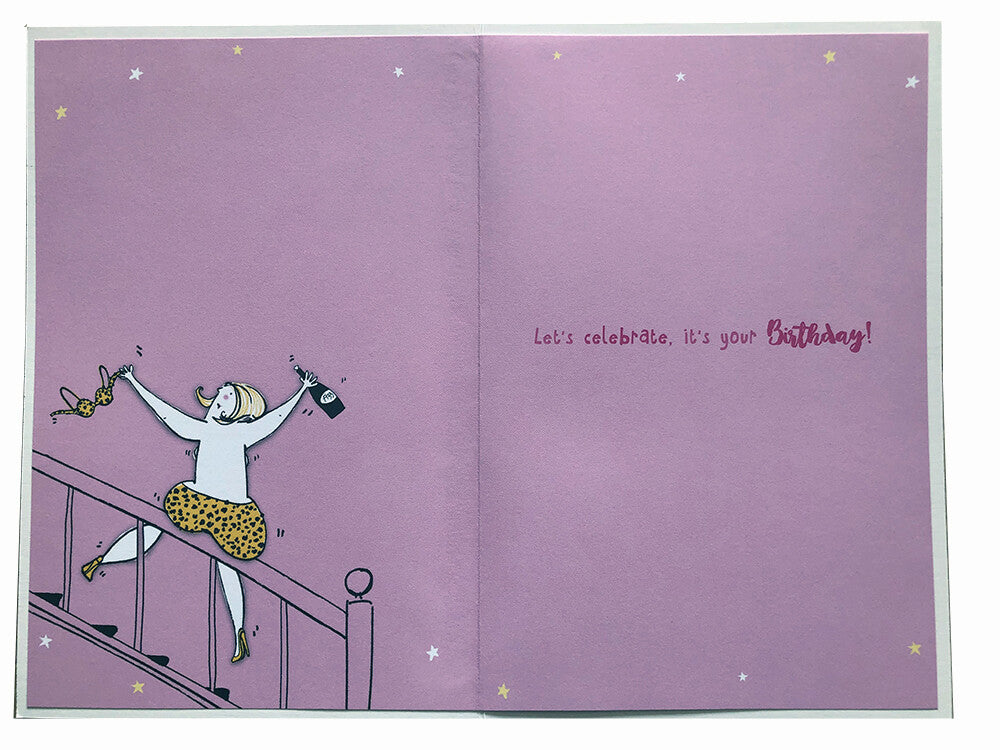 Friend Happy Birthday Card Woo Hoo Bra Off Witty Funny
