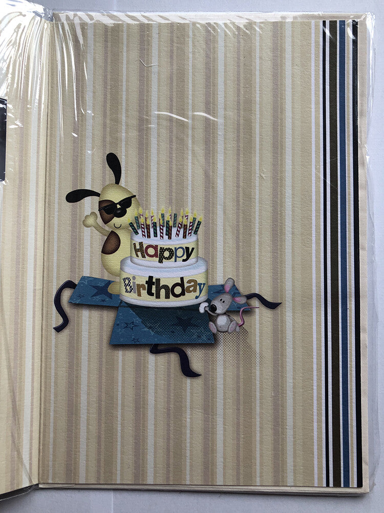 Dad Happy Birthday Card Dog Carrying Present Mouse Gifts