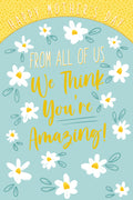 From All Of Us We Think You're Amazing Happy Mother's Day Card Lovely Verse