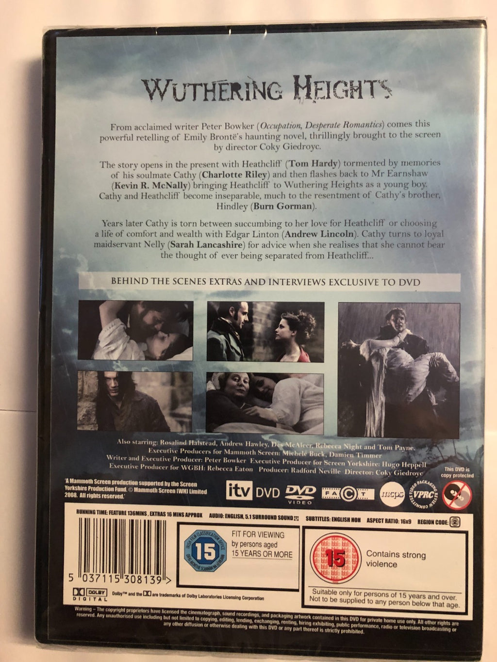 Wuthering Heights ITV DVD (2008) Tom Hardy, Charlotte Riley, Brand New & Sealed.
