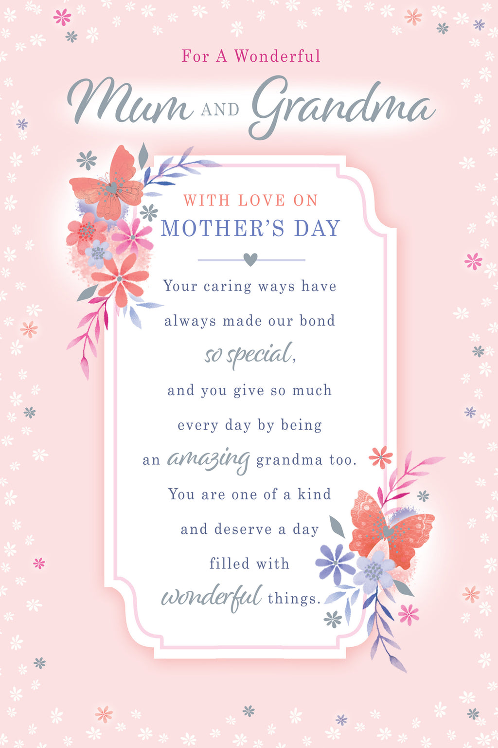 For A Wonderful Mum & Grandma Happy Mother's Day Card Lovely Verse