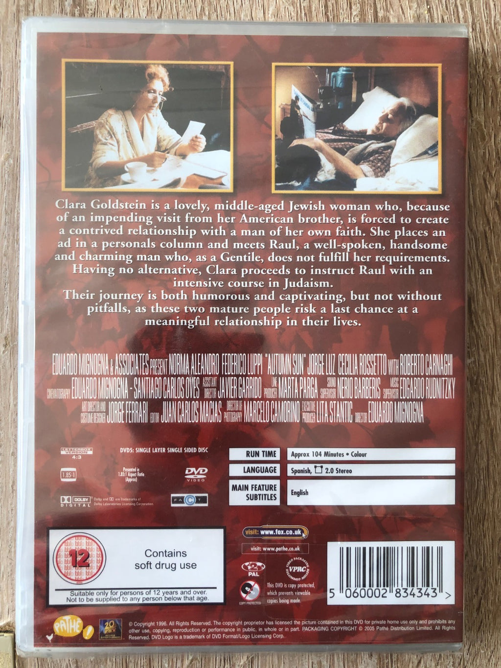 Autumn Sun (2005) Norma Aleandro Mignogna DVD Region 2 New & Sealed