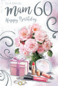 Mam 60th Birthday Card 60 Today Flowers Make Up Happy Lovely Verse