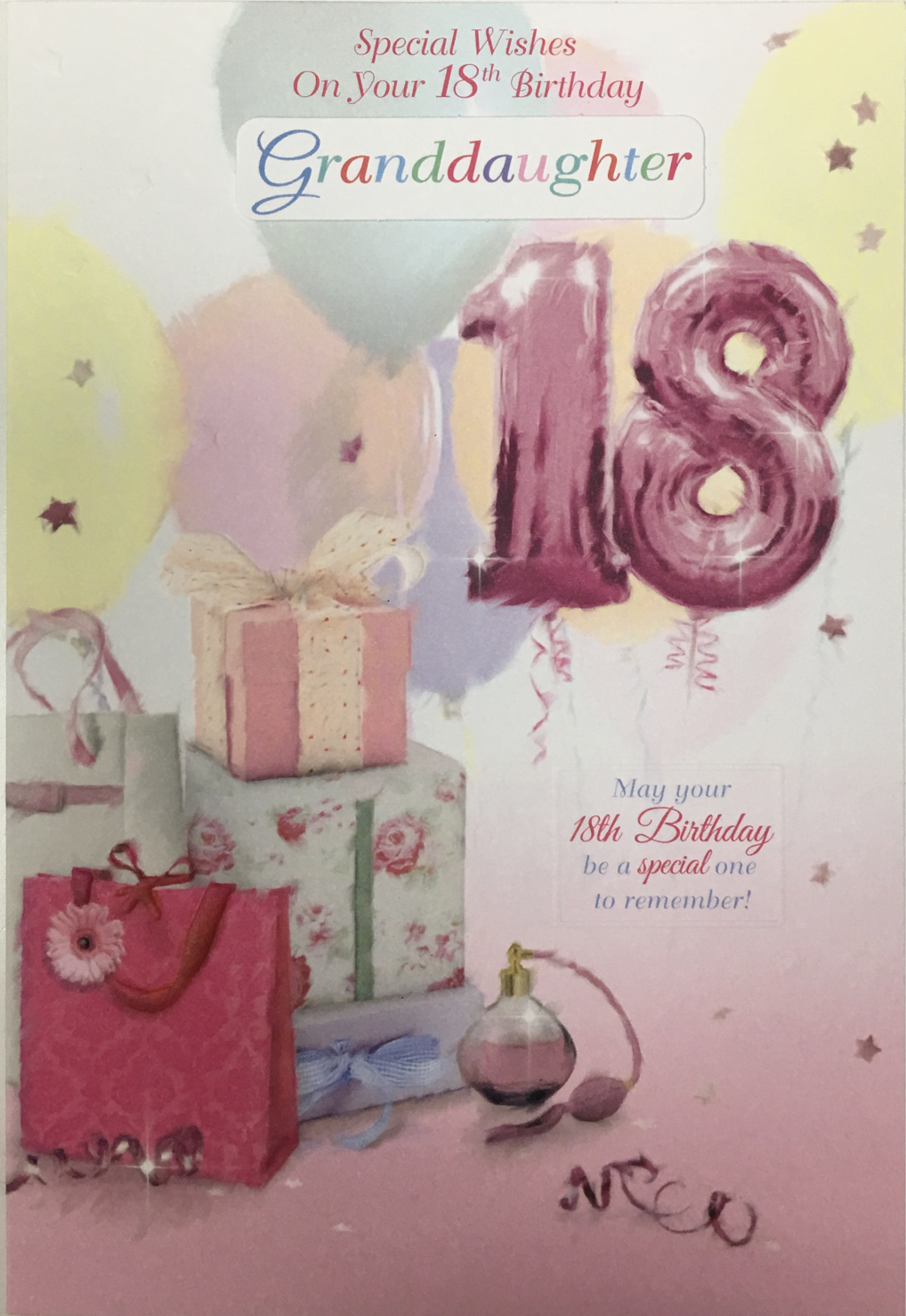 18th Happy Birthday Card Niece Daughter Sister Age 18 Great Granddaughter