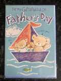 Happy Fathers Day Card Grandad Cute Bears Sailing Yacht