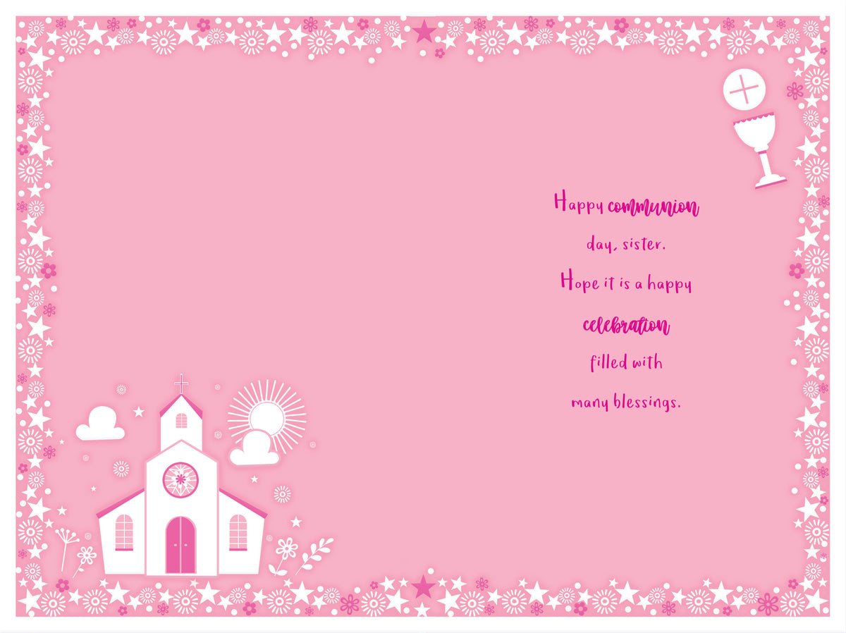 Sister Holy Communion Card On Your First For A Special  Lovely Verse