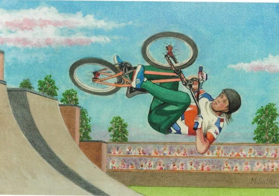 Nostalgic BMX Has Really Taken Off Bike Open Blank Christmas Birthday Card