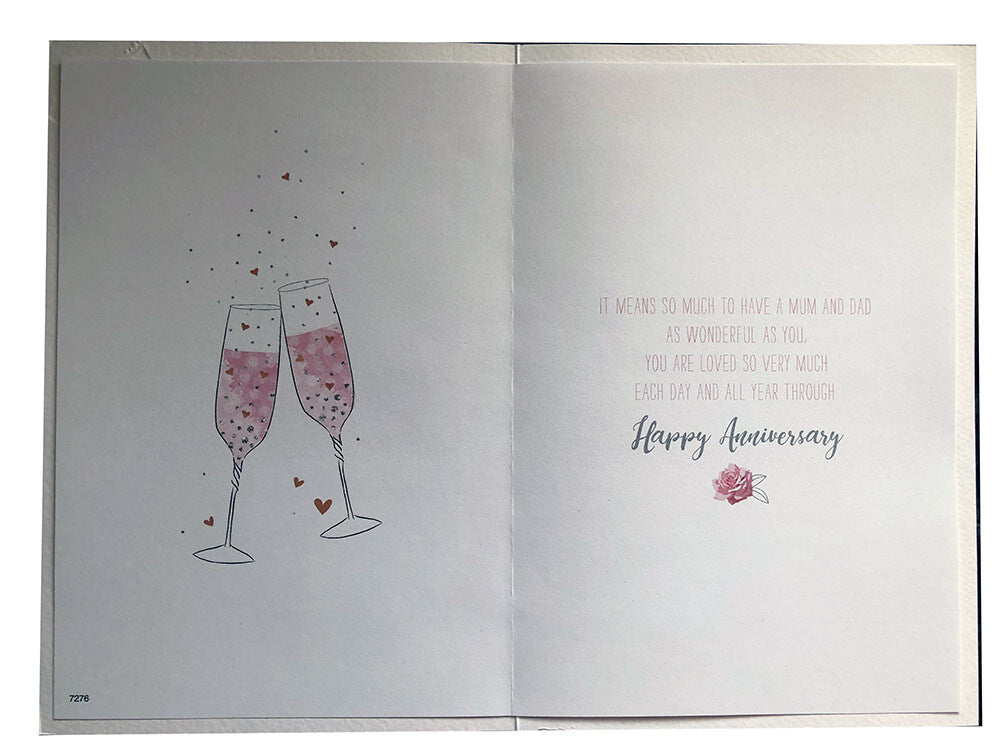 Mum Dad Anniversary Card On Your Words Design Modern Greeting Lovely Verse