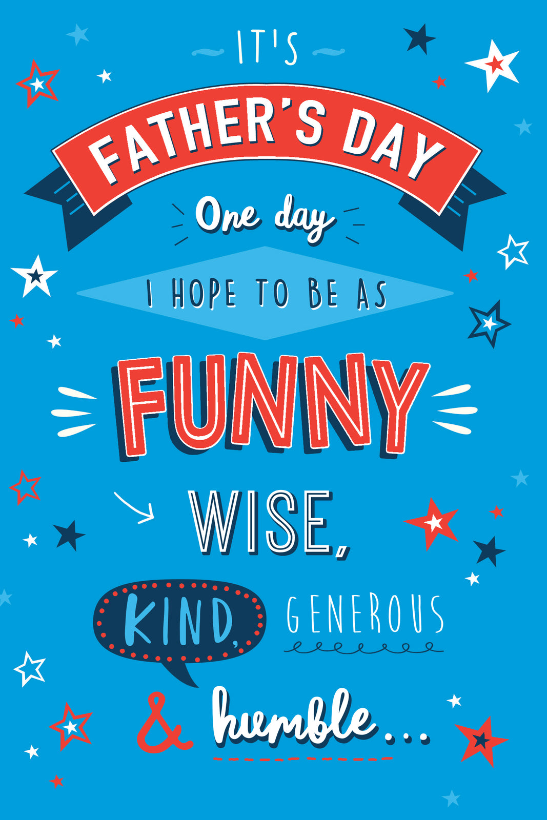 Fathers Day Card One Day I Hope To Be Funny Kind Wise Lovely Verse