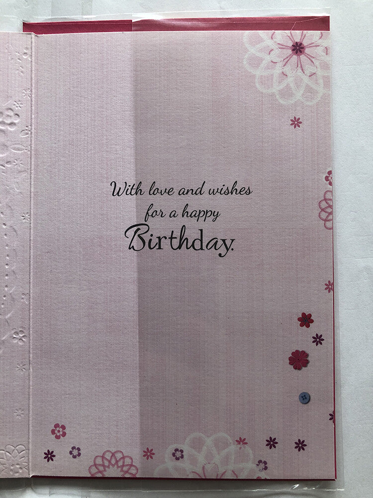 Daughter Happy Birthday Card Butterflies Flowerts Have a Lovely Day