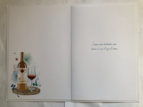 70th Birthday Card for Husband 15cm x 23cm Wine Theme Verse Inside