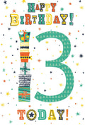 13th Happy Birthday Card 13 Today Teenager Gift Design Male Bright Vibrant