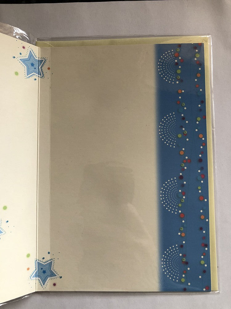 Sorry You're Leaving Card Blue Cute Bears Champagne Glasses Stars