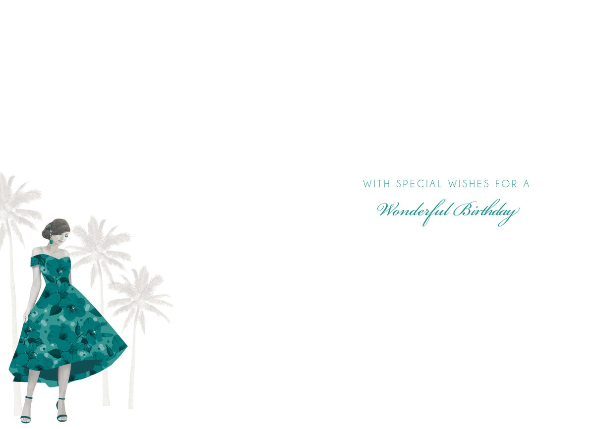 Happy 30th Birthday Card Female Foil Finish 8" x 6" Lovely Verse