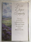 With Sympathy Condolence Card Special Message Flowering Meadow