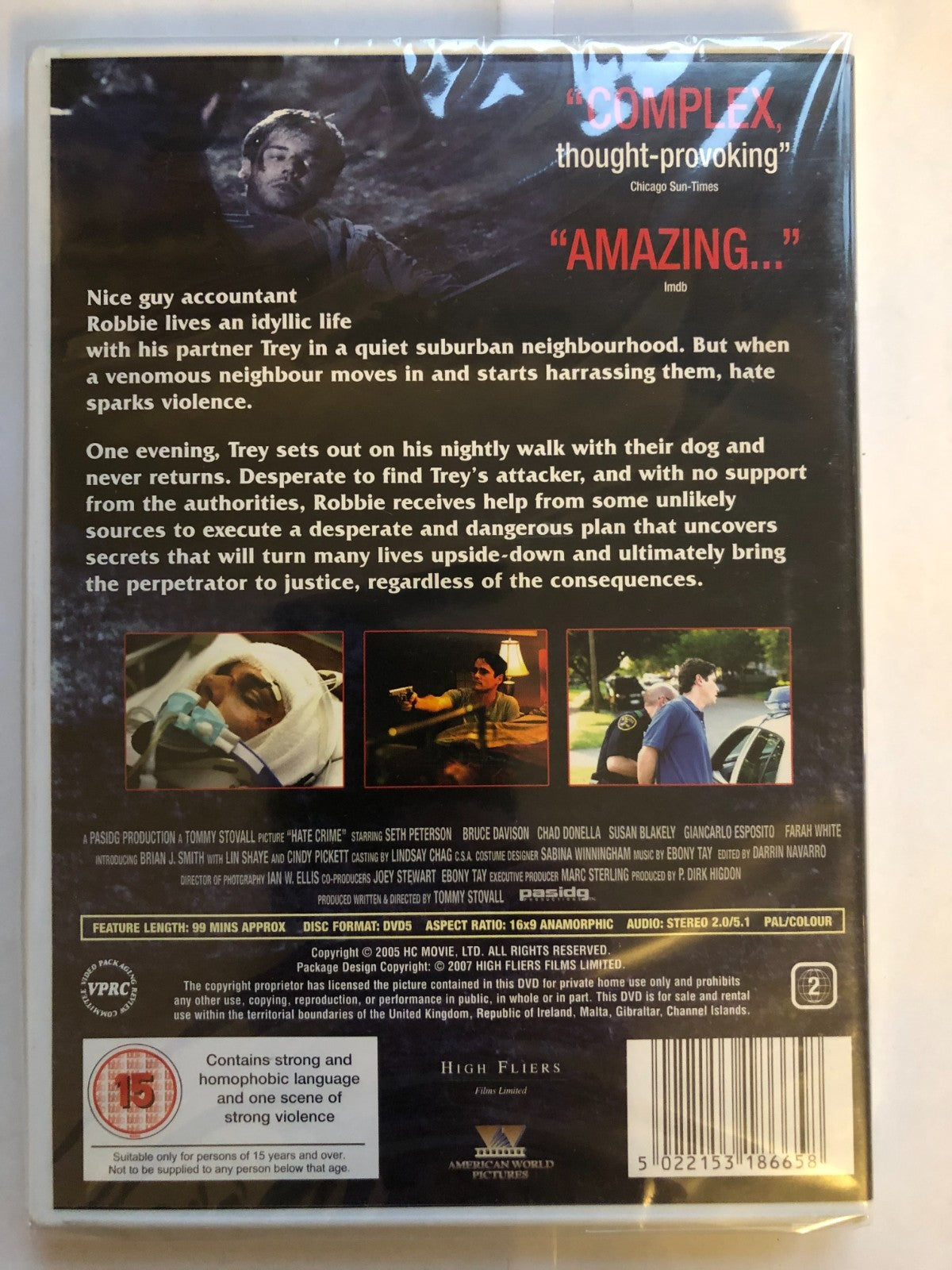 HATE CRIME DVD Bruce Davison Tommy Stovall Movie Film UK Release New Sealed R2