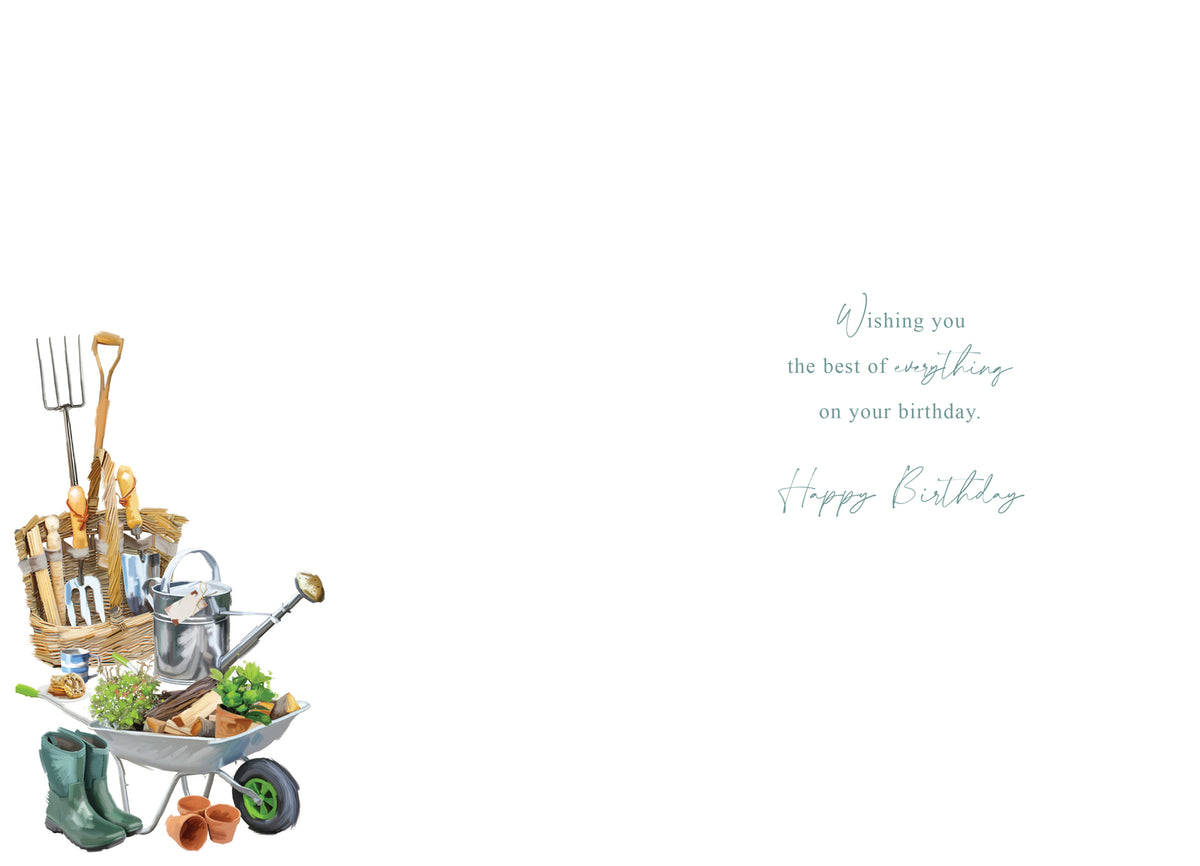 70th Birthday Card - Gardening Theme - Dad Grandad - Sentimental Verse