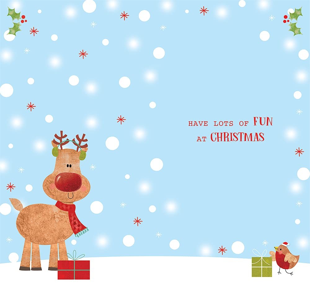 Brother Christmas Card Happiness & Fun Rudolf Bright Design